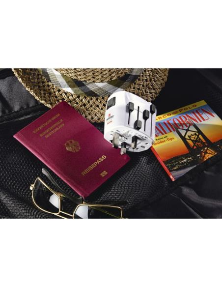 Hama World Travel Pro adaptador de enchufe eléctrico Universal Blanco
