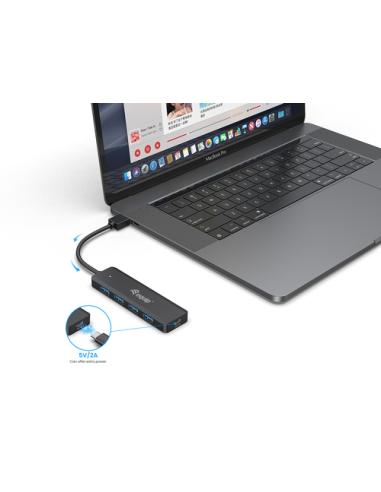 Equip 128959 hub de interfaz USB 3.2 Gen 1 (3.1 Gen 1) Type-A 5000 Mbit/s Negro