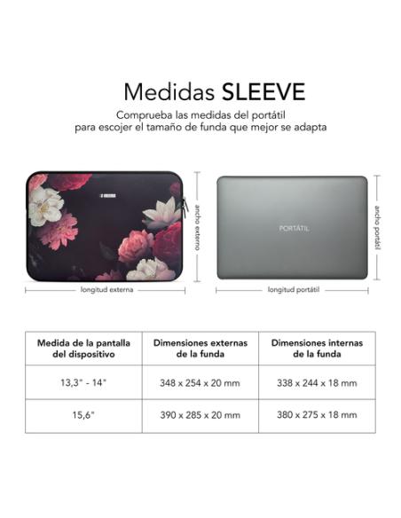SUBBLIM Funda Ordenador Neopreno Trendy Sleeve Neo Flowers 13,3-14"