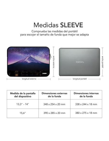 SUBBLIM Funda Ordenador Neopreno Trendy Sleeve Neo Mountain 13,3-14"