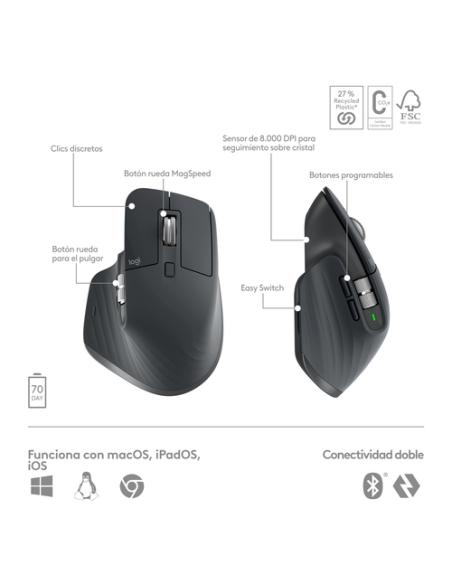 Logitech 920-011610 teclado Ratón incluido Oficina Bluetooth QWERTY Español Grafito