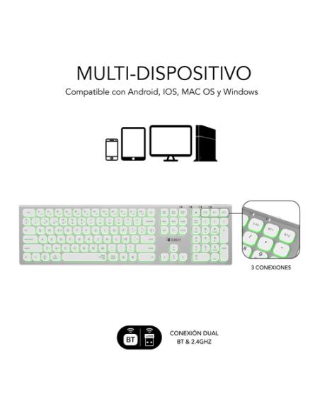 SUBBLIM Teclado Bluetooth/2.4G Master iluminado Ext P/B