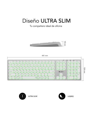 SUBBLIM Teclado Bluetooth/2.4G Master iluminado Ext P/B