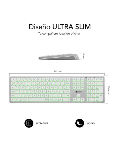 SUBBLIM Teclado Bluetooth/2.4G Master iluminado Ext P/B