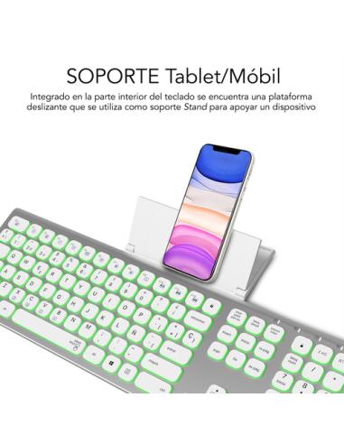 SUBBLIM Teclado Bluetooth/2.4G Master iluminado Ext P/B