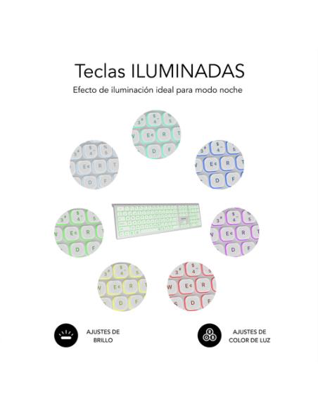 SUBBLIM Teclado Bluetooth/2.4G Master iluminado Ext P/B