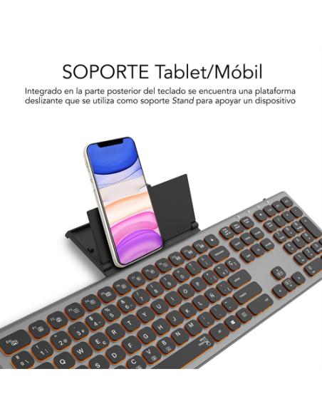 SUBBLIM Teclado Bluetooth/2.4G Master iluminado Ext G/N