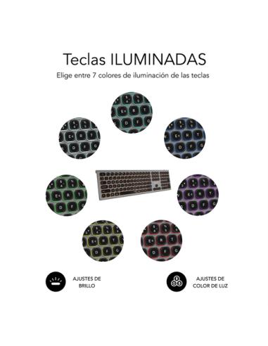 SUBBLIM Teclado Bluetooth/2.4G Master iluminado Ext G/N