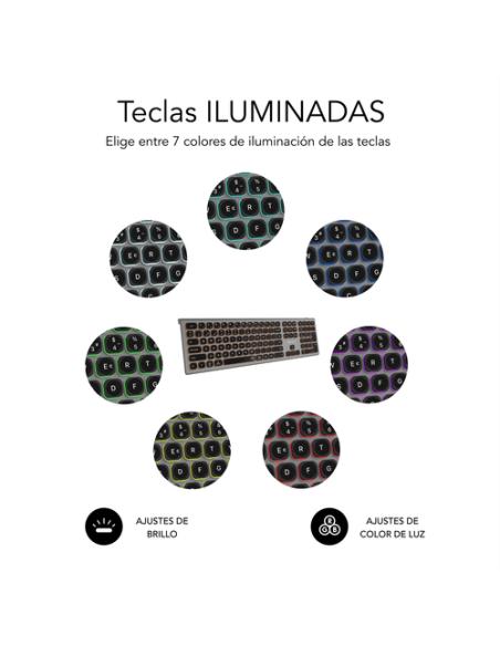 SUBBLIM Teclado Bluetooth/2.4G Master iluminado Ext G/N
