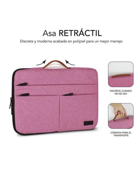 SUBBLIM Funda Air Padding 360 Sleeve 15,6" Pink