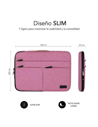 SUBBLIM Funda Air Padding 360 Sleeve 13,3-14" Pink