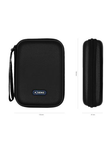 AISENS Estuche Protector para Caja Externa 2.5″, Negro