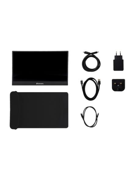Verbatim 49590 pantalla para PC 35,6 cm (14") 1920 x 1080 Pixeles Full HD LCD Negro