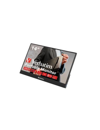 Verbatim 49590 pantalla para PC 35,6 cm (14") 1920 x 1080 Pixeles Full HD LCD Negro