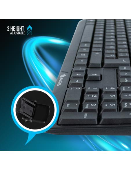 NGS FunkyV3, QWERTY, IT teclado Hogar USB Italiano Negro