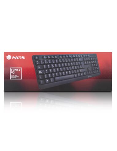 NGS FunkyV3, QWERTY, IT teclado Hogar USB Italiano Negro