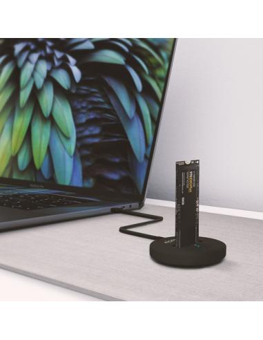 AISENS USB-C Dock M.2 (NGFF) ASUC-M2D013-BK SATA/NVMe A USB3.1 Gen2, Negra