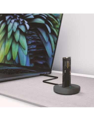 AISENS USB-C Dock M.2 (NGFF) ASUC-M2D014-GR SATA/NVMe A USB3.1 Gen2, Gris