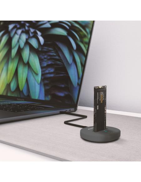 AISENS USB-C Dock M.2 (NGFF) ASUC-M2D014-GR SATA/NVMe A USB3.1 Gen2, Gris