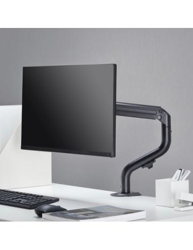 AISENS Soporte de Mesa ECO Contrapeso Giratorio e Inclinable para Monitor/TV 8Kg (3 Pivotes, 1 Brazo) de 17-32, Negro