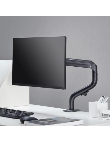AISENS Soporte de Mesa ECO Contrapeso Giratorio e Inclinable para Monitor/TV 8Kg (3 Pivotes, 1 Brazo) de 17-32, Negro