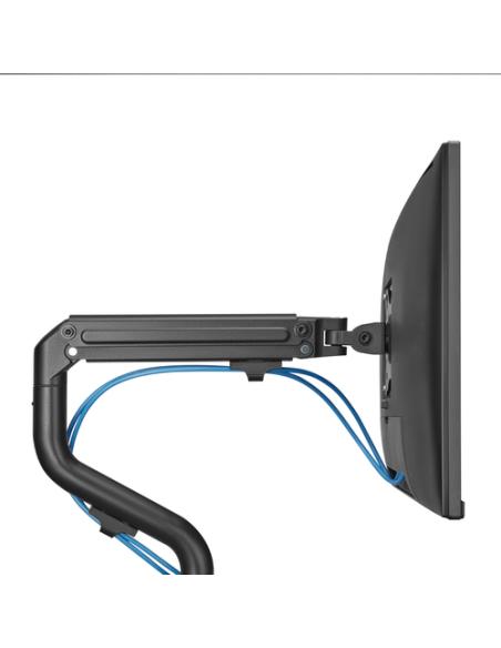 AISENS Soporte de Mesa ECO Contrapeso Giratorio e Inclinable para Monitor/TV 8Kg (3 Pivotes, 2 Brazos) de 17-32, Negro