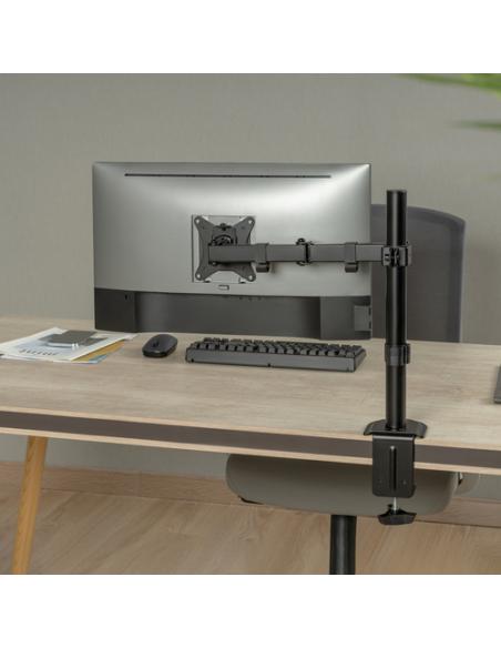 AISENS Soporte de Mesa ECO Giratorio e Inclinable para Monitor/TV 9Kg (3 Pivotes, 1 Brazo) de 17-32, Negro
