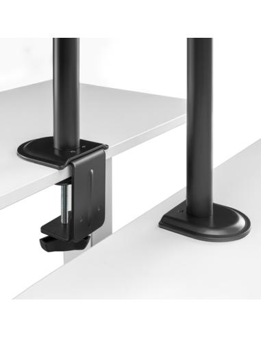AISENS Soporte de Mesa ECO Giratorio e Inclinable para Monitor/TV 9Kg (3 Pivotes, 1 Brazo) de 17-32, Negro
