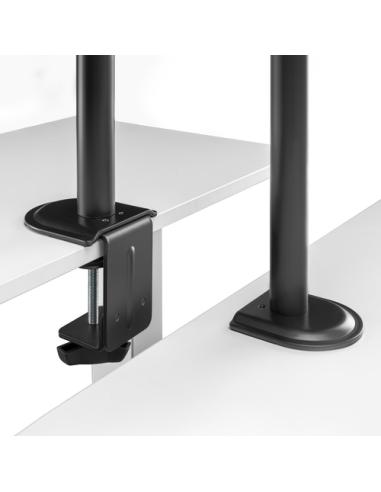 AISENS Soporte de Mesa ECO Giratorio e Inclinable para Monitor/TV 9Kg (3 Pivotes, 2 Brazos) de 17-32, Negro