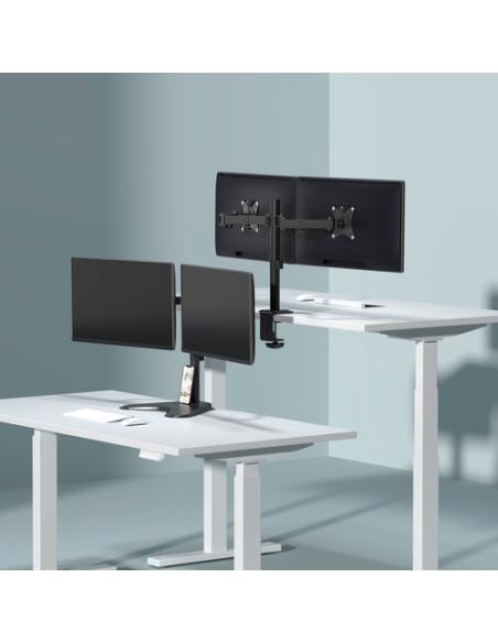 AISENS Soporte de Mesa ECO Giratorio e Inclinable para Monitor/TV 9Kg (3 Pivotes, 2 Brazos) de 17-32, Negro