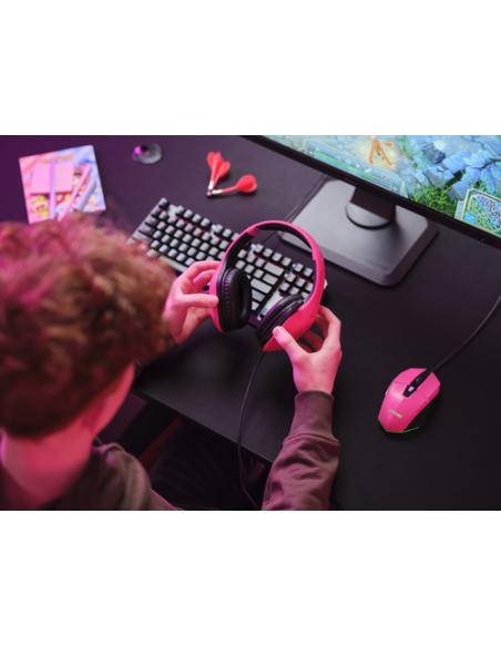 Trust GXT 415P Zirox Auriculares Alámbrico Diadema Juego Rosa