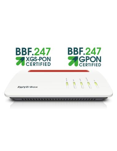 Box FRITZ! 5590 Fiber XGS-PON router inalámbrico Gigabit Ethernet Doble banda (2,4 GHz / 5 GHz) Blanco