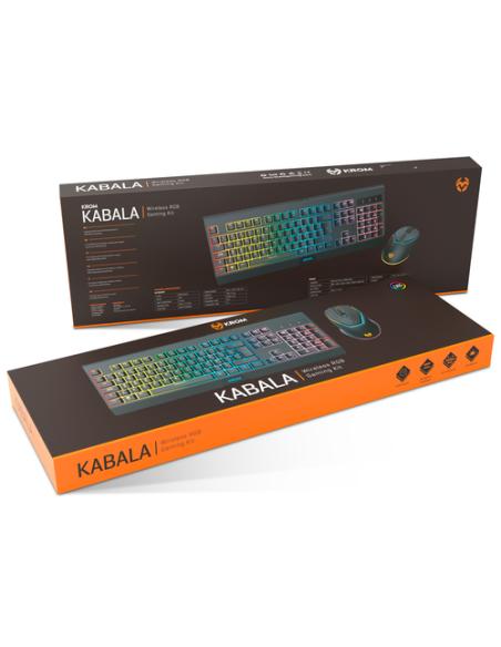 Krom KABALA teclado Ratón incluido Juego RF inalámbrico QWERTY Español Negro
