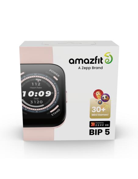 Amazfit Bip 5 4,85 cm (1.91") TFT 45.9 mm Digital 320 x 380 Pixeles Pantalla táctil Rosa GPS (satélite)