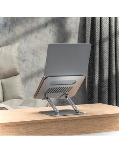 AISENS Soporte de Sobremesa XL 10-17 Ajustable para Portatil / Tablet, Plata