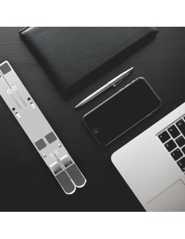 AISENS Soporte de Sobremesa Ajustable para Portatil / Tablet, Plata