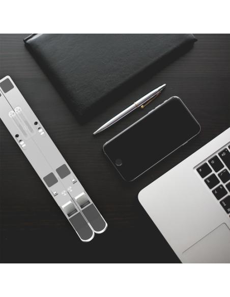 AISENS Soporte de Sobremesa Ajustable para Portatil / Tablet, Plata