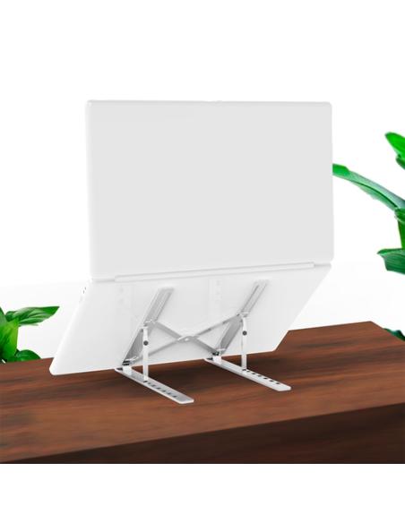 AISENS Soporte de Sobremesa Ajustable para Portatil / Tablet, Plata