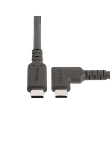 StarTech.com Cable de 2m USB-C Resistente Acodado a la Derecha - USB 3.2 Gen 1 (5 Gbps) - Cable de Transferencia USB Tipo C - DP