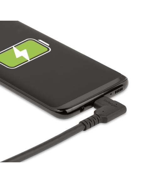 StarTech.com Cable de 2m USB-C Resistente Acodado a la Derecha - USB 3.2 Gen 1 (5 Gbps) - Cable de Transferencia USB Tipo C - DP