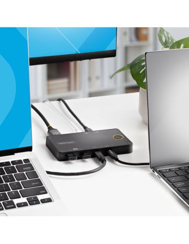 StarTech.com C2-H46-UC2-PD-KVM interruptor KVM Negro