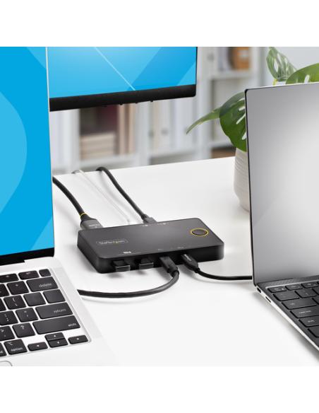 StarTech.com C2-H46-UC2-PD-KVM interruptor KVM Negro