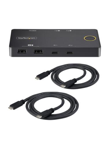 StarTech.com C2-H46-UC2-PD-KVM interruptor KVM Negro