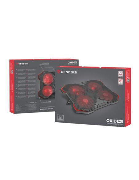 GENESIS Oxid 260 almohadilla fría 43,9 cm (17.3") 1010 RPM Negro, Rojo
