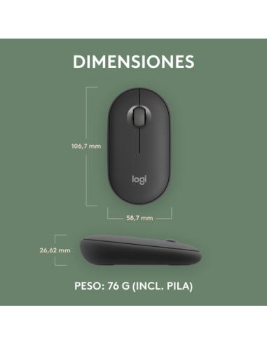 Logitech 910-007015 ratón Viajes Ambidextro RF Wireless + Bluetooth Óptico 4000 DPI