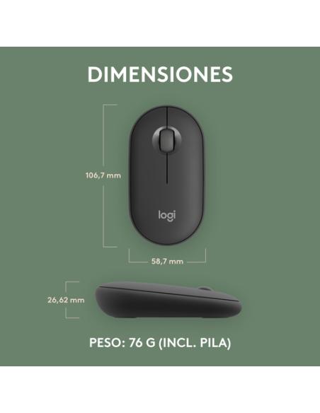 Logitech 910-007015 ratón Viajes Ambidextro RF Wireless + Bluetooth Óptico 4000 DPI