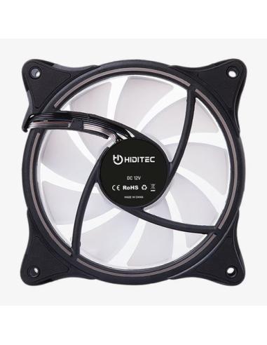 Hiditec N18 ARGB Carcasa del ordenador Ventilador 12 cm Negro