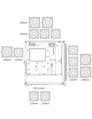 COUGAR Airface Pro RGB CGR-5AD1W-AIR-RGB Midi Tower Blanco