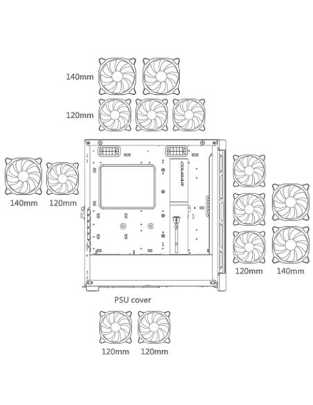 COUGAR Airface Pro RGB CGR-5AD1W-AIR-RGB Midi Tower Blanco