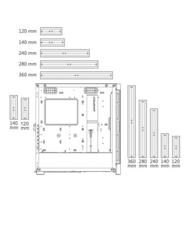 COUGAR Airface Pro RGB CGR-5AD1W-AIR-RGB Midi Tower Blanco